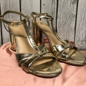Gianni Bini Gold Heel Sandal Like New Condition Size 6M